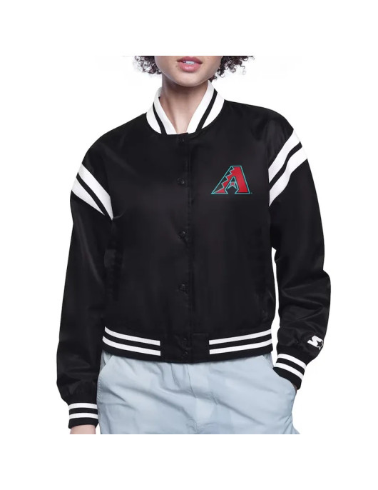 Arizona Diamondbacks Printed Logo Varsity Satin Jacket