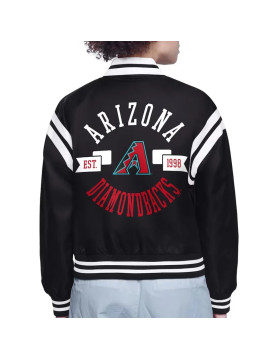 Arizona Diamondbacks Printed Logo Varsity Satin Jacket