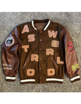 Astro World Brown Varsity Jacket