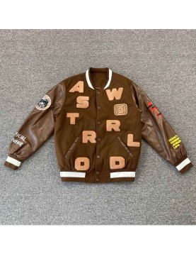 Astro World Brown Varsity Jacket