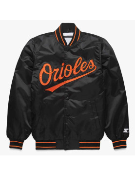 Baltimore Orioles Classic Black Satin Jacket