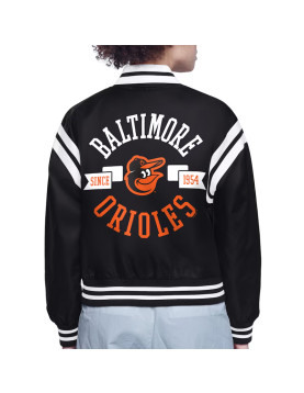 Baltimore Orioles Printed Logo Varsity Satin Jacket