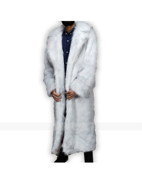 Ryan Gosling Barbie Ken White Faux Fur Coat