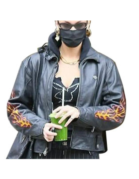 Bella Hadid Moto Leather Jacket