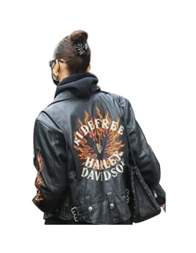 Bella Hadid Moto Leather Jacket