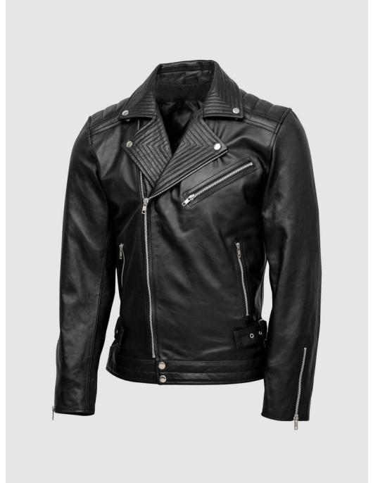 Biker Quilted Leather Jacket