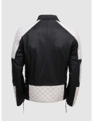 Black & White Leather Jacket for Men - Equitazione