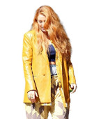 Blake Lively It Ends With Us Real Leather Mustard Jacket