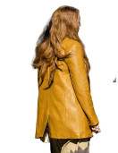 Blake Lively It Ends With Us Real Leather Mustard Jacket