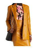 Blake Lively It Ends With Us Real Leather Mustard Jacket