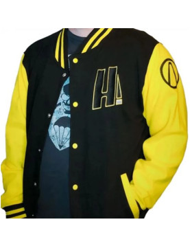 Borderlands Hyperion Black and Yellow Varsity Jacket