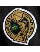 Boston Celtics Black Out Vintage Logo Varsity Jacket