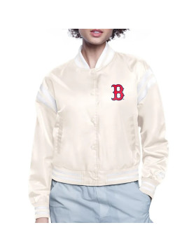 Boston Red Sox Printed Logo Varsity Satin Jacket