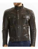 Brooklands Biker Diamond Quilted Leather Jacket