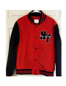 Brooklyn NY Calling Your Street Soul Red Varsity Jacket