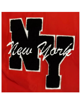 Brooklyn NY Calling Your Street Soul Red Varsity Jacket