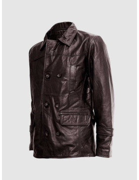 Brown Reefer Leather Jacket