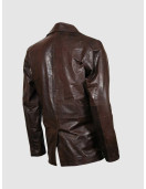 Brown Vintage Leather Coat