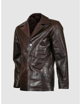 Brown Vintage Leather Coat