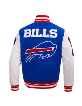 Buffalo Bills Mashup Rib Varsity Wool/Leather Jacket