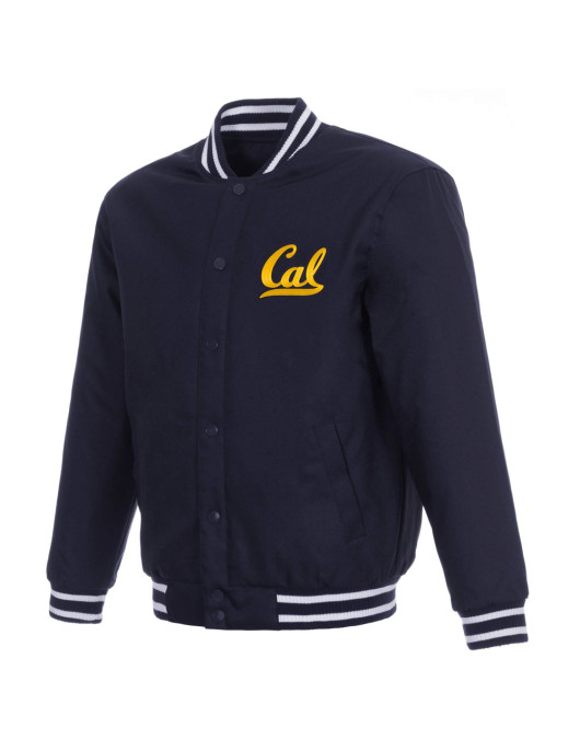 Cal Bears Navy Wool Full-Snap Varsity Jacket