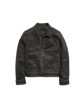 Calvo Full-Zip Leather Jacket