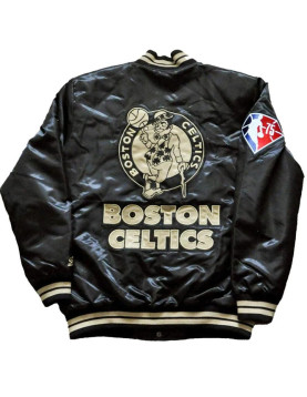 Celtics 75th Anniversary Black Satin Jacket