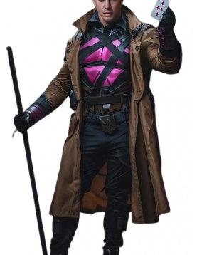 Channing Tatum Gambit Marvel X-Men Brown Leather Coat