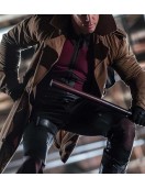 Channing Tatum Gambit Marvel X-Men Brown Leather Coat