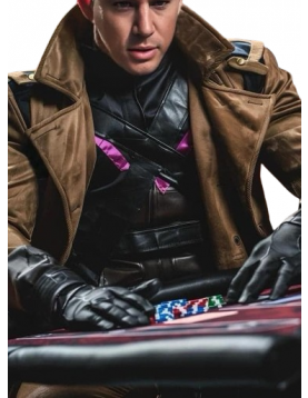 Channing Tatum Gambit Marvel X-Men Brown Leather Coat