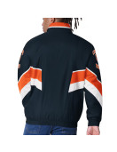 Chicago Bears Captain Navy Varsity Satin Jacket