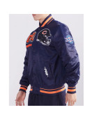 Chicago Bears Mashup Classic Rib Satin Jacket