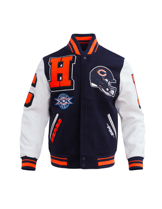 Chicago Bears Mashup Classic Rib Varsity Jacket