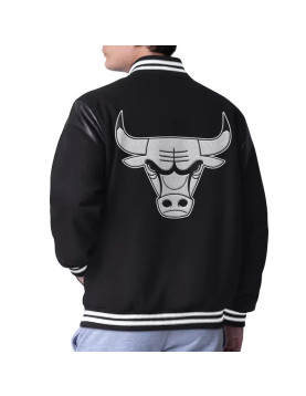 Chicago Bulls Clutch Hitter Black Varsity Jacket