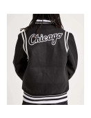 Chicago White Sox Comiskey Park Black Varsity Jacket