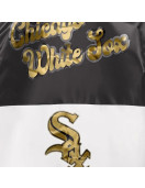 Chicago White Sox Satin Black And White Varsity Jacket