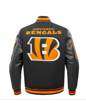 Cincinnati Bengals Mashup Rib Varsity Wool/Leather Jacket