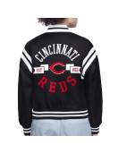 Cincinnati Reds Printed Logo Varsity Satin Jacket