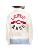 Cincinnati Reds Printed Logo Varsity Satin Jacket