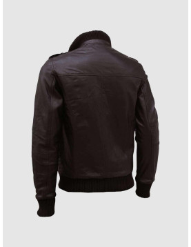 Classic Bomber Leather Jacket