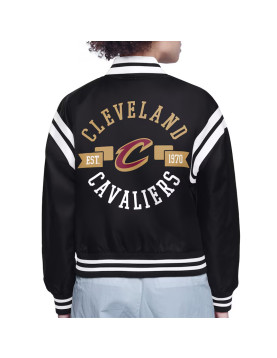 Cleveland Cavaliers Printed Logo Varsity Satin Jacket