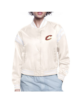 Cleveland Cavaliers Printed Logo Varsity Satin Jacket