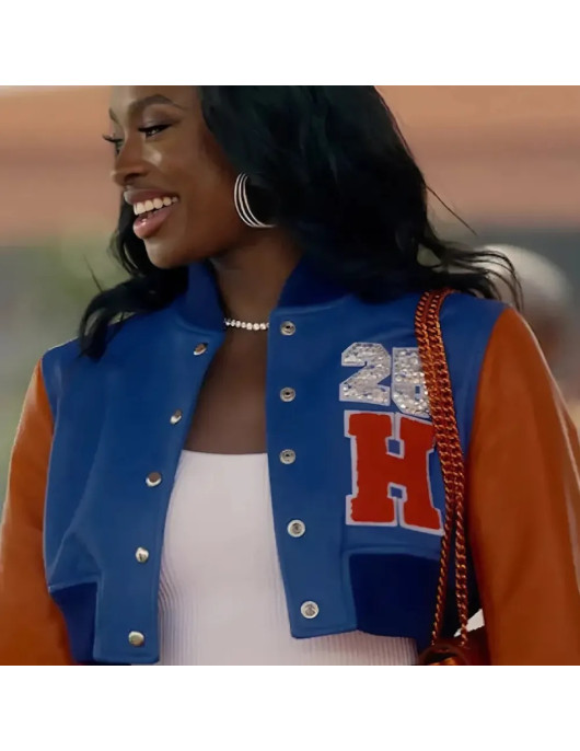 Coco Jones Bel Air S03 Crop Varsity Jacket