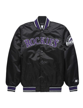 Colorado Rockies Classic Black Satin Jacket