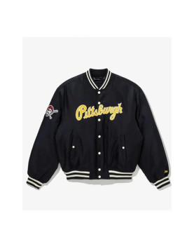 Cooperstown Pittsburgh Pirates Black Varsity Jacket