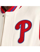 Cream Pro Standard Philadelphia Phillies Varsity Jacket