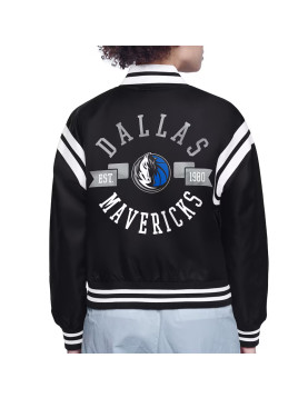 Dallas Mavericks Printed Logo Varsity Satin Jacket