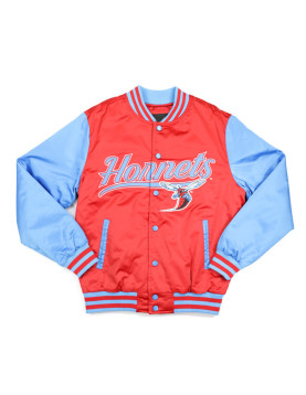 Delaware State Hornets Red and Light Blue Jacket