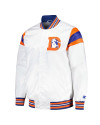 Denver Broncos Midweight White Satin Jacket