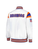 Denver Broncos Midweight White Satin Jacket